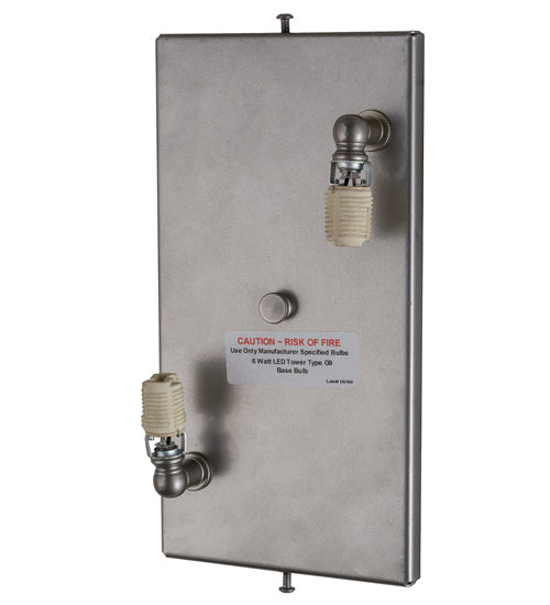 Meyda Lighting Rickard 8" 2-Light Nickel Powder Coat Wall Sconce With White Statuario Idalight Shade Glass