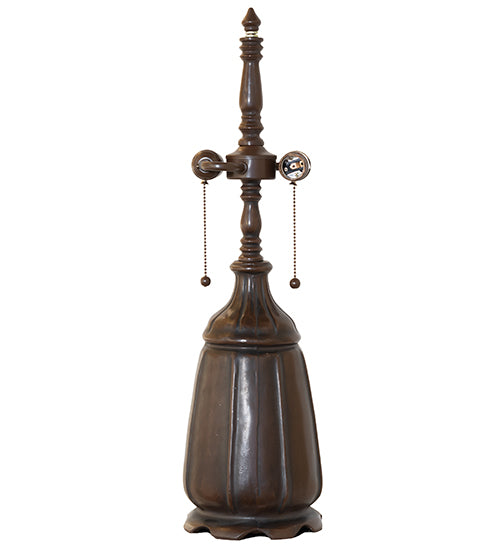 Meyda Lighting Ridged Seed Pod 25" 2-Light Mahogany Bronze Table Lamp Base