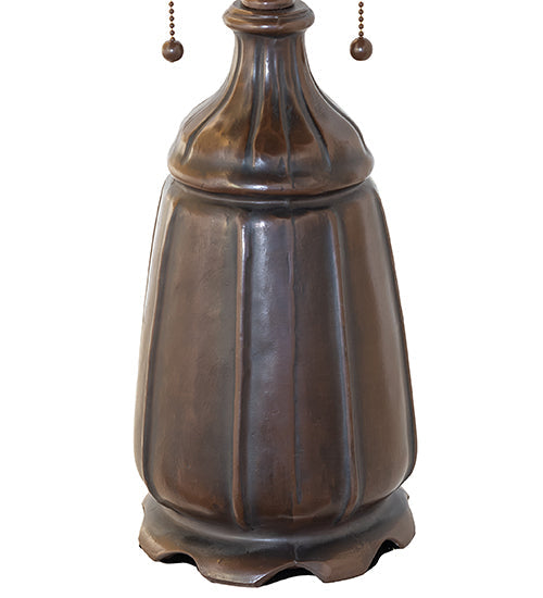Meyda Lighting Ridged Seed Pod 25" 2-Light Mahogany Bronze Table Lamp Base