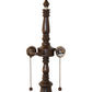 Meyda Lighting Ridged Seed Pod 25" 2-Light Mahogany Bronze Table Lamp Base