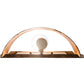 Meyda Lighting Ridin Hy Personalized 12" Dark Burnished Antique Copper Wall Sconce With Amber Mica Shade Glass