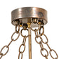 Meyda Lighting Ridin Hy Personalized 24" 5-Light Dark Burnished Antique Copper Semi-flush Mount Light With Amber Mica Shade Glass