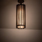 Meyda Lighting Riker 7" Timeless Bronze Pendant Light With Silver Mica Shade Glass