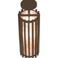 Meyda Lighting Riker 7" Timeless Bronze Pendant Light With Silver Mica Shade Glass
