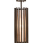 Meyda Lighting Riker 7" Timeless Bronze Pendant Light With Silver Mica Shade Glass