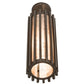Meyda Lighting Riker 7" Timeless Bronze Pendant Light With Silver Mica Shade Glass
