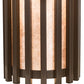 Meyda Lighting Riker 7" Timeless Bronze Pendant Light With Silver Mica Shade Glass