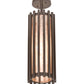 Meyda Lighting Riker 7" Timeless Bronze Pendant Light With Silver Mica Shade Glass