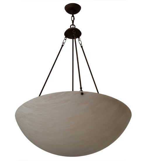 Meyda Lighting Rio 32" 5-Light Rustic Iron Inverted Pendant Light With Fleshtone Idalight