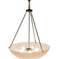 Meyda Lighting Rio 32" 5-Light Rustic Iron Inverted Pendant Light With Fleshtone Idalight