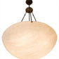 Meyda Lighting Rio 32" 5-Light Rustic Iron Inverted Pendant Light With Fleshtone Idalight