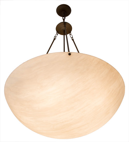 Meyda Lighting Rio 32" 5-Light Rustic Iron Inverted Pendant Light With Fleshtone Idalight