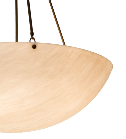Meyda Lighting Rio 32" 5-Light Rustic Iron Inverted Pendant Light With Fleshtone Idalight