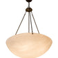 Meyda Lighting Rio 32" 5-Light Rustic Iron Inverted Pendant Light With Fleshtone Idalight