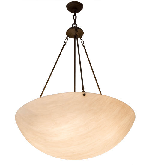 Meyda Lighting Rio 32" 5-Light Rustic Iron Inverted Pendant Light With Fleshtone Idalight