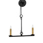 Meyda Lighting Rochefort 16" 2-Light Old Wrought Iron Wall Sconce With Ivory Faux Candlelight
