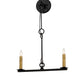 Meyda Lighting Rochefort 16" 2-Light Old Wrought Iron Wall Sconce With Ivory Faux Candlelight