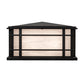 Meyda Lighting Rochester 26"Sq 4-Light Craftsman Brown Outdoor Pier Mount Light With Beige Fleshtone Idalight Shade