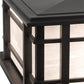 Meyda Lighting Rochester 26"Sq 4-Light Craftsman Brown Outdoor Pier Mount Light With Beige Fleshtone Idalight Shade