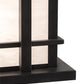 Meyda Lighting Rochester 26"Sq 4-Light Craftsman Brown Outdoor Pier Mount Light With Beige Fleshtone Idalight Shade