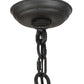 Meyda Lighting Roman 27" 4-Light Costello Black Inverted Pendant Light Hardware