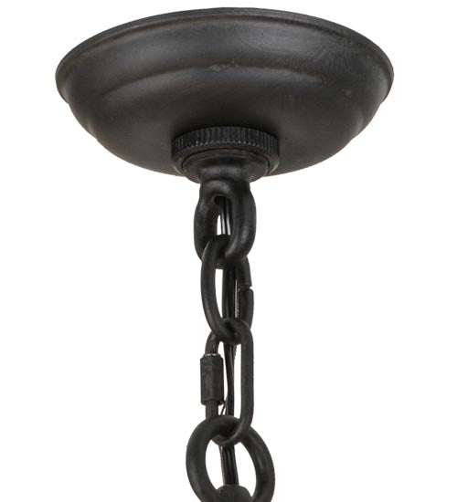 Meyda Lighting Roman 27" 4-Light Costello Black Inverted Pendant Light Hardware