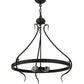 Meyda Lighting Roman 27" 4-Light Costello Black Inverted Pendant Light Hardware
