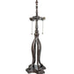 Meyda Lighting Romance Rose 31" 3-Light Mahogany Bronze Table Lamp With Multi-Colored Stained Shade Glass