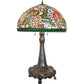 Meyda Lighting Romance Rose 31" 3-Light Mahogany Bronze Table Lamp With Multi-Colored Stained Shade Glass