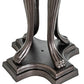 Meyda Lighting Romance Rose 33" 3-Light Mahogany Bronze Table Lamp With Multi-Colored Stained Shade Glass