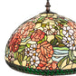 Meyda Lighting Romance Rose 33" 3-Light Mahogany Bronze Table Lamp With Multi-Colored Stained Shade Glass