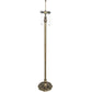 Meyda Lighting Romance Rose 61" 2-Light Mahogany Bronze Floor Lamp With Multi-Colored Stained Shade Glass