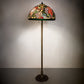Meyda Lighting Romance Rose 61" 2-Light Mahogany Bronze Floor Lamp With Multi-Colored Stained Shade Glass