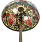 Meyda Lighting Romance Rose 61" 2-Light Mahogany Bronze Floor Lamp With Multi-Colored Stained Shade Glass