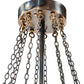 Meyda Lighting Roosevelt 115" 40-Light Dark Burnished Antique Copper "Big Ass" Chandelier With Amber Mica Shade Glass and Fan