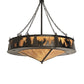 Meyda Lighting Roosevelt 48" 12-Light Oil Rubbed Bronze Inverted Pendant Light With Ambra Siena Idalight Shade