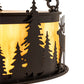 Meyda Lighting Roosevelt 48" 12-Light Oil Rubbed Bronze Inverted Pendant Light With Ambra Siena Idalight Shade