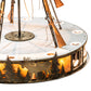 Meyda Lighting Roosevelt 77" 37-Light Dark Burnished Antique Copper Inverted Pendant Light With Amber Mica Shade Glass