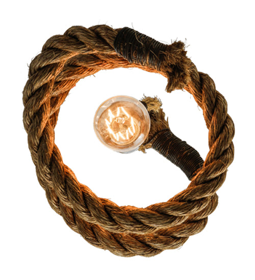 Meyda Lighting Rope 10" Mini Pendant Light With Clear Shade Glass