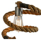 Meyda Lighting Rope 10" Mini Pendant Light With Clear Shade Glass