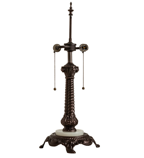 Meyda Lighting Rope 27" 2-Light Mahogany Bronze Table Lamp Base