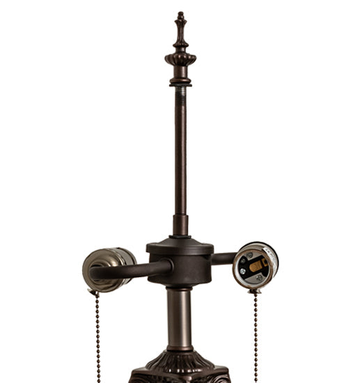 Meyda Lighting Rope 27" 2-Light Mahogany Bronze Table Lamp Base