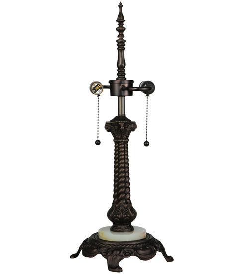 Meyda Lighting Rope 27" 2-Light Mahogany Bronze Table Lamp Base