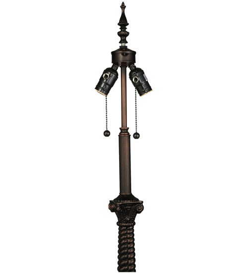 Meyda Lighting Rope 31" 2-Light Mahogany Bronze Table Lamp Base