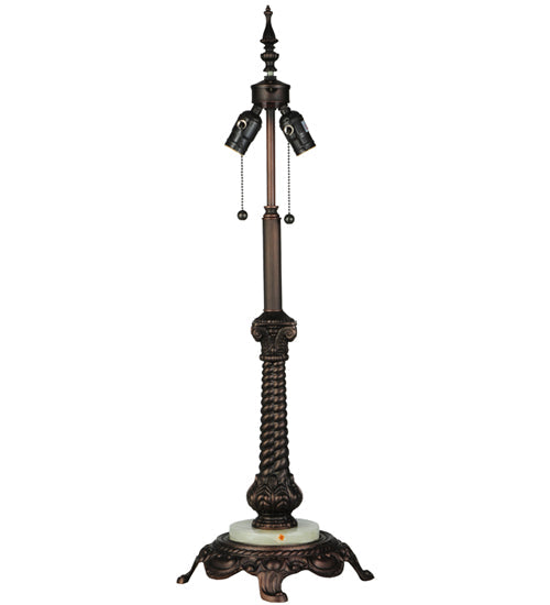 Meyda Lighting Rope 31" 2-Light Mahogany Bronze Table Lamp Base
