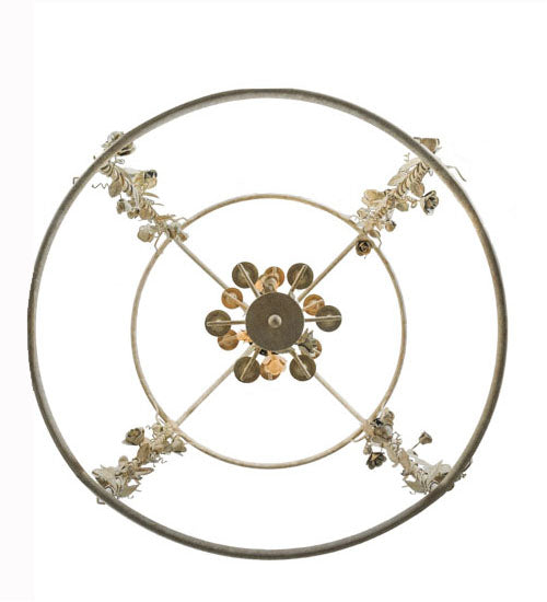 Meyda Lighting Rosa 42" 12-Light 2-Tier Tuscan Ivory Pendant Light With Faux Candlelight