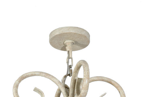 Meyda Lighting Rosa 42" 12-Light 2-Tier Tuscan Ivory Pendant Light With Faux Candlelight