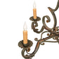 Meyda Lighting Rosalie 36" 6-Light Vintage Moss Chandelier With Ivory Faux Candlelight