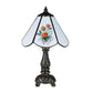 Meyda Lighting Rose Bouquet 12" Mini Table Lamp Base With White Shade Glass