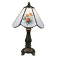 Meyda Lighting Rose Bouquet 12" Mini Table Lamp Base With White Shade Glass